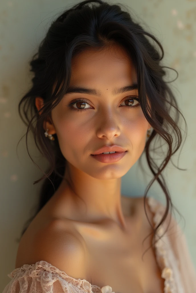 Indian girl, beautiful , smily face, wearing white frock, looking very simple desi girl, sexy pose, close look