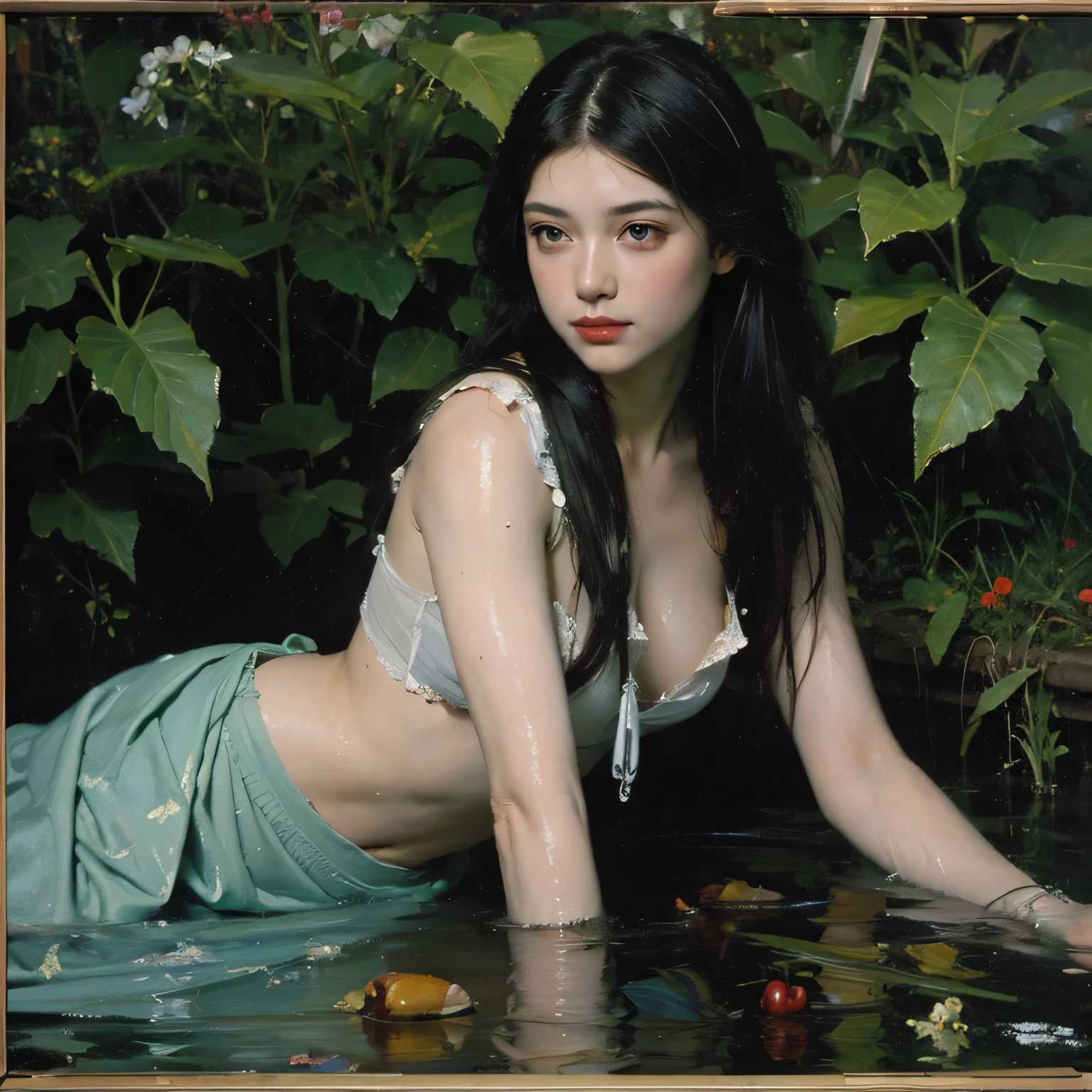 1girlhugebreasts, With the fox's ears and a long tail,