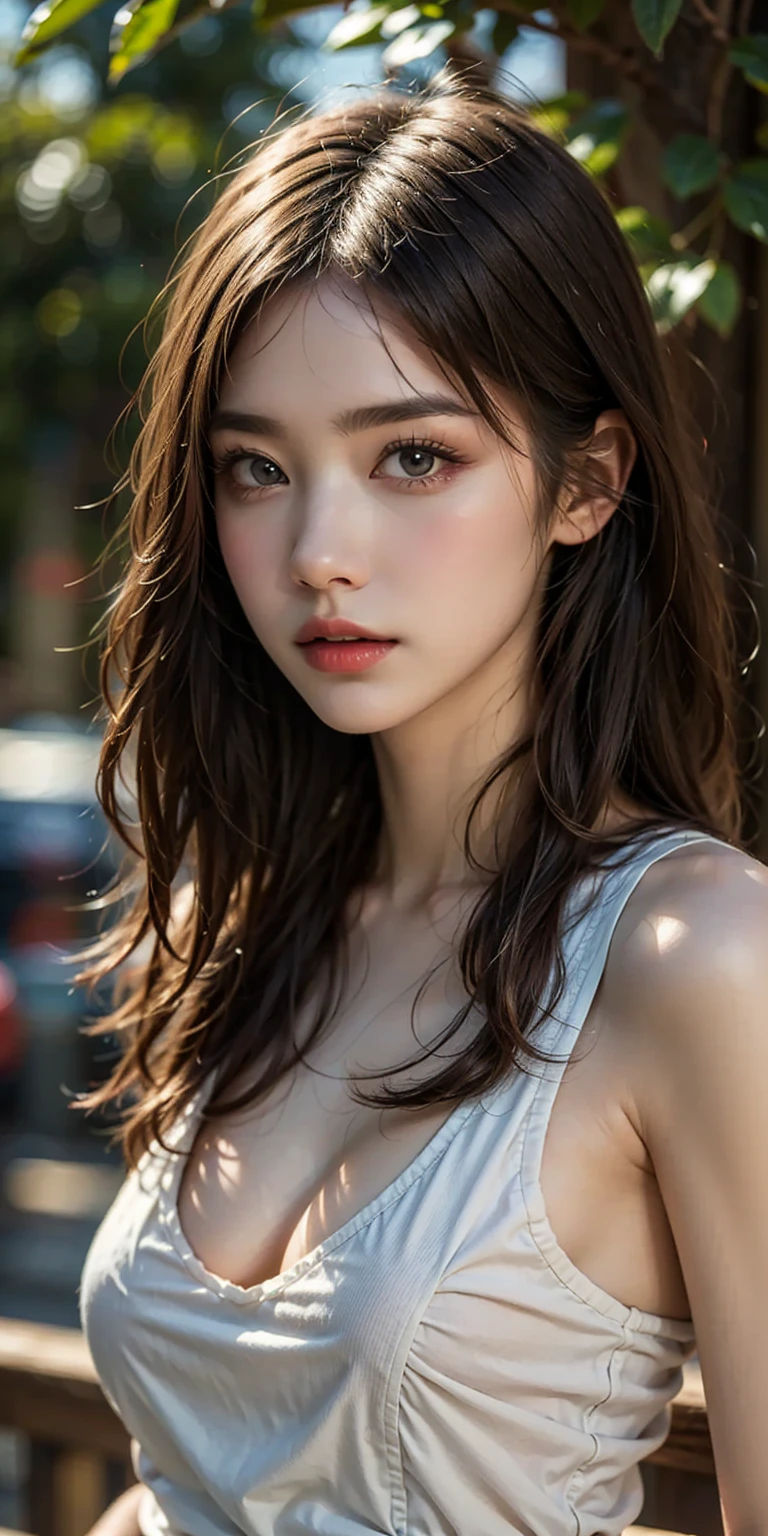 Body portrait, 8K, thin and beautiful eyes, Dindal effect, masterpiece, top quality, high quality, high resolution, very detailed photo, (natural skin texture, fine skin, hyper realism, super sharpness), high detail skin, (very fine, fine skin texture, intricate details, beautiful face, (realistic face), realistic eyes, beautifully detailed eyes, realistic skin, beautiful skin, surreal, very detailed Golden ratio, smiling eyes, ((night moonlight background) )), body portrait, G cup, big breasts, huge breasts, big breasts, glamorous, sexy knit dress,