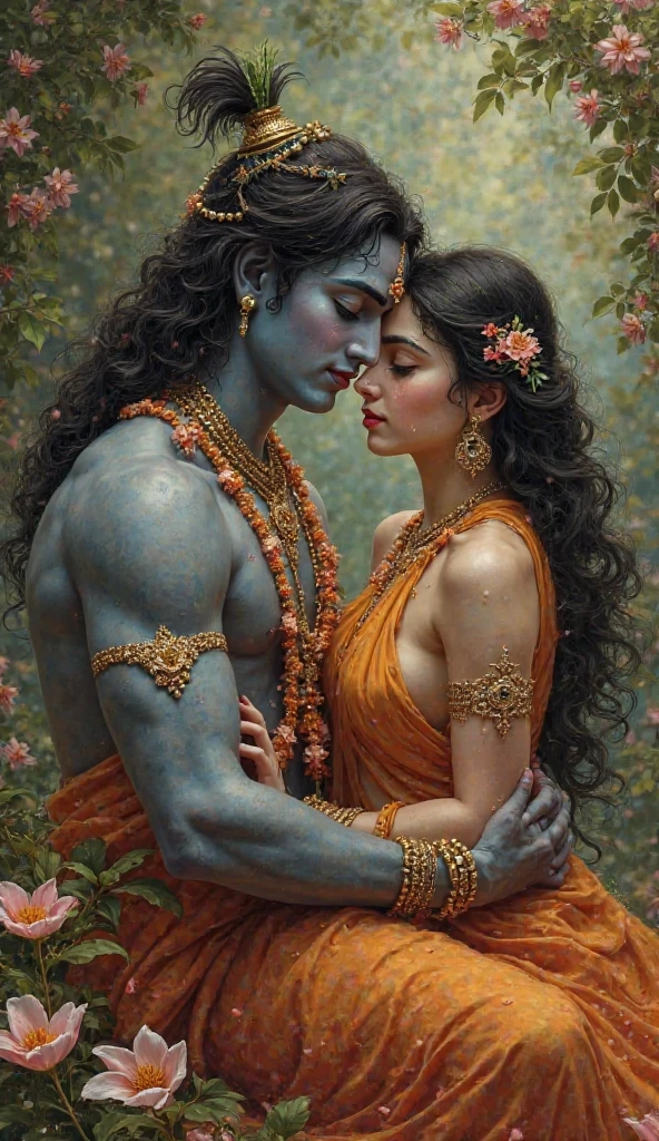 Lord krishna attached to this devote not expensive luxurious palace. Make devote dressed normal and dress krishna caring for his devote