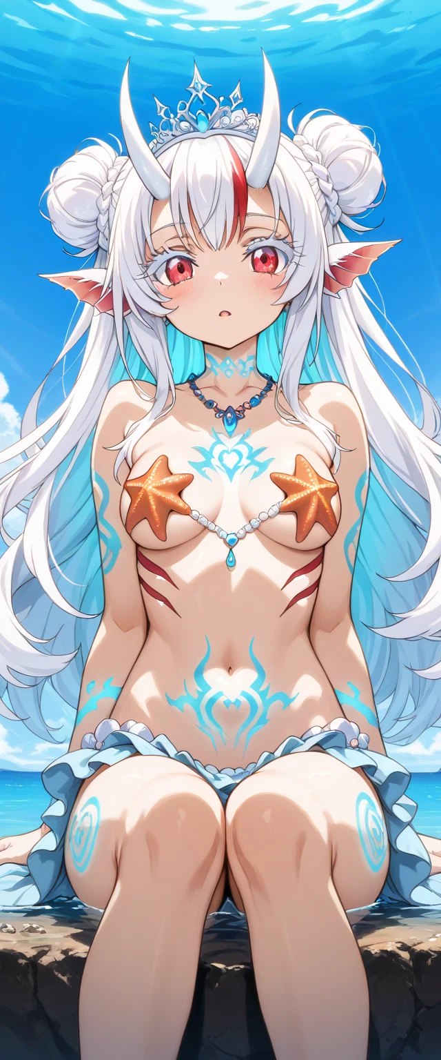 Make Aphrodite anime style naked and with some tattoos