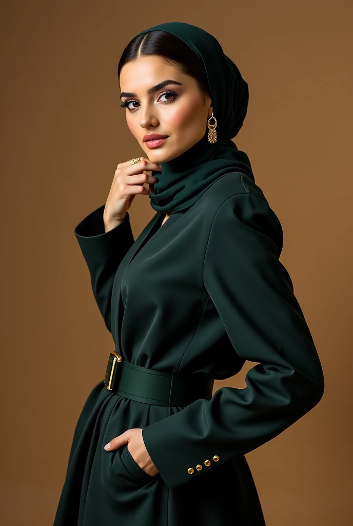 Mature Woman, 30 years old, south east asia Woman, Full body in the photo, multiple views, zoomout, Serious, Beautiful,Cool, Inconspicuous pose, Asia Eyes, Medium structure, Medium round buttocks、(Wearing moslem colorfull abaya and hijab:1.4)、(teats)、NSFW, Modern Office, Cover bar, masutepiece, 超A high resolution, (Photorealistic: 1.2), Raw photo, A hyper-realistic, Detailed background, refined, Detailed, Realistic face, Detailed face, Realistic skin, (Raw photo, Best Quality), Extremely detailed, nffsw, unit, amazing, Fine details, lightsmile, Highly detailed ejector 8k wallpaper unit, Huge file size, Ultra-detailed, hight resolution, absurderes, Soft light, Half body, Photos without backgrounds、Posing