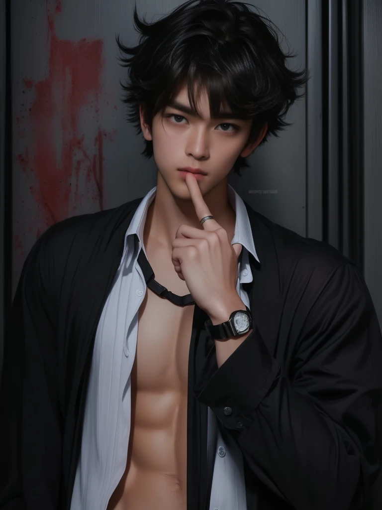 Boy undressing