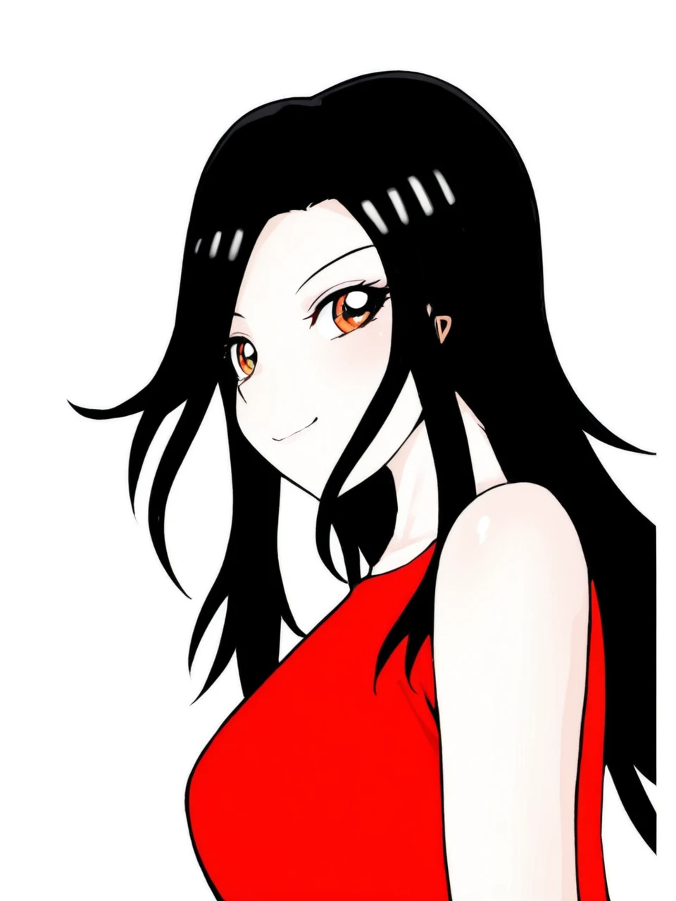 1girl, long black hair, smiling, yeah anything you put here should be good, let's add an artist to change the look, like (tsutomu nihei:1.3), then add (rumiko takahashi:1.4), wow that looks so nice huh