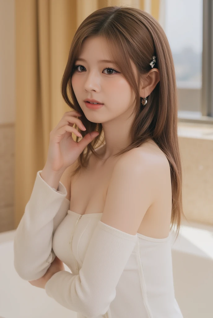 (high details:1.4)、(surrealism:1.4)、(soft lighting:1.05)、32,000、1 woman、realistic lighting、face lighting、ray tracing、(brightened light:1.2)、(improve quality:1.4)、(Realistic textured skin of the highest quality:1.4)、original photo, lifelike, full body woman love, bed, soggy, big bust, stylish hairstyle, pale skin, black eye, pink lips, (Beloved), (:1.1), ~Through, detailed background, detailed face, delicate eyes, good hair, Anatomically correct body, elastic skin, make up, masterpiece