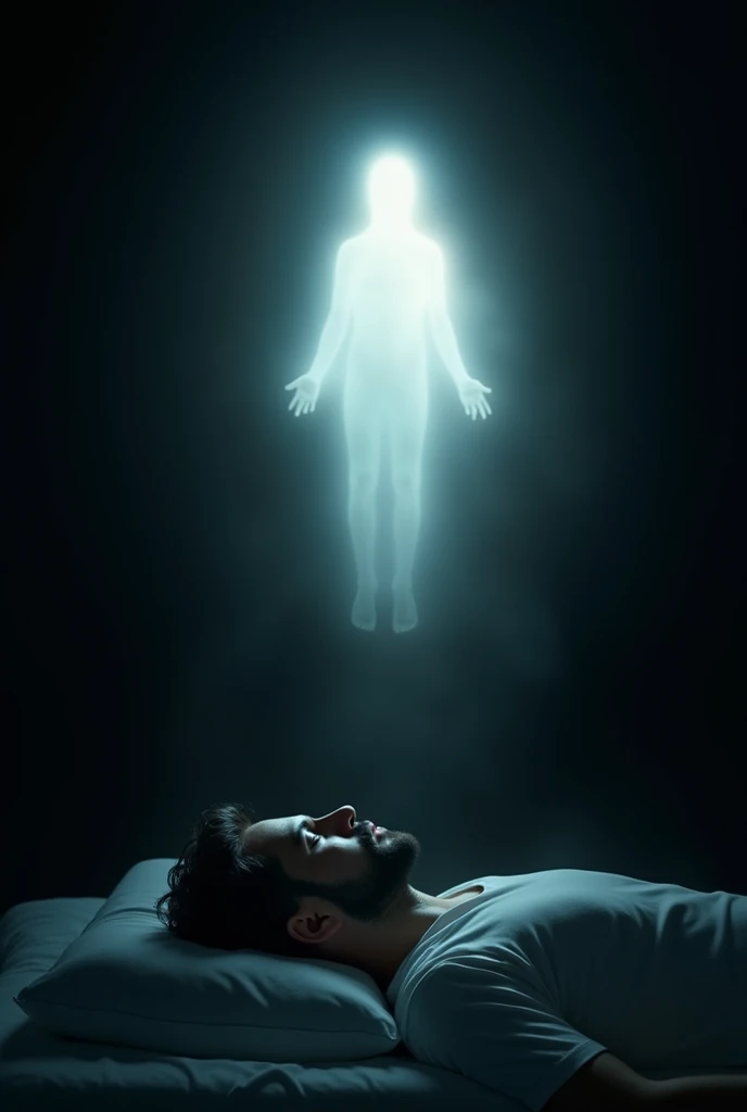 soul leaving a bedridden patient due to the dehumanization of the health team. rustic