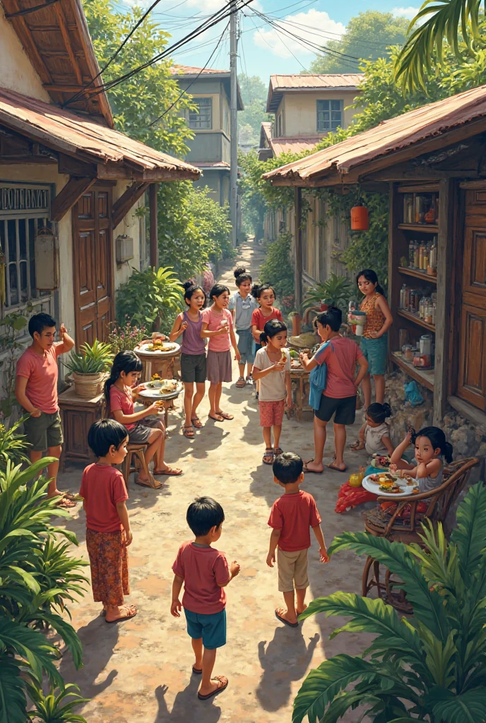bohoai (happy boys and girls) playing with a ball