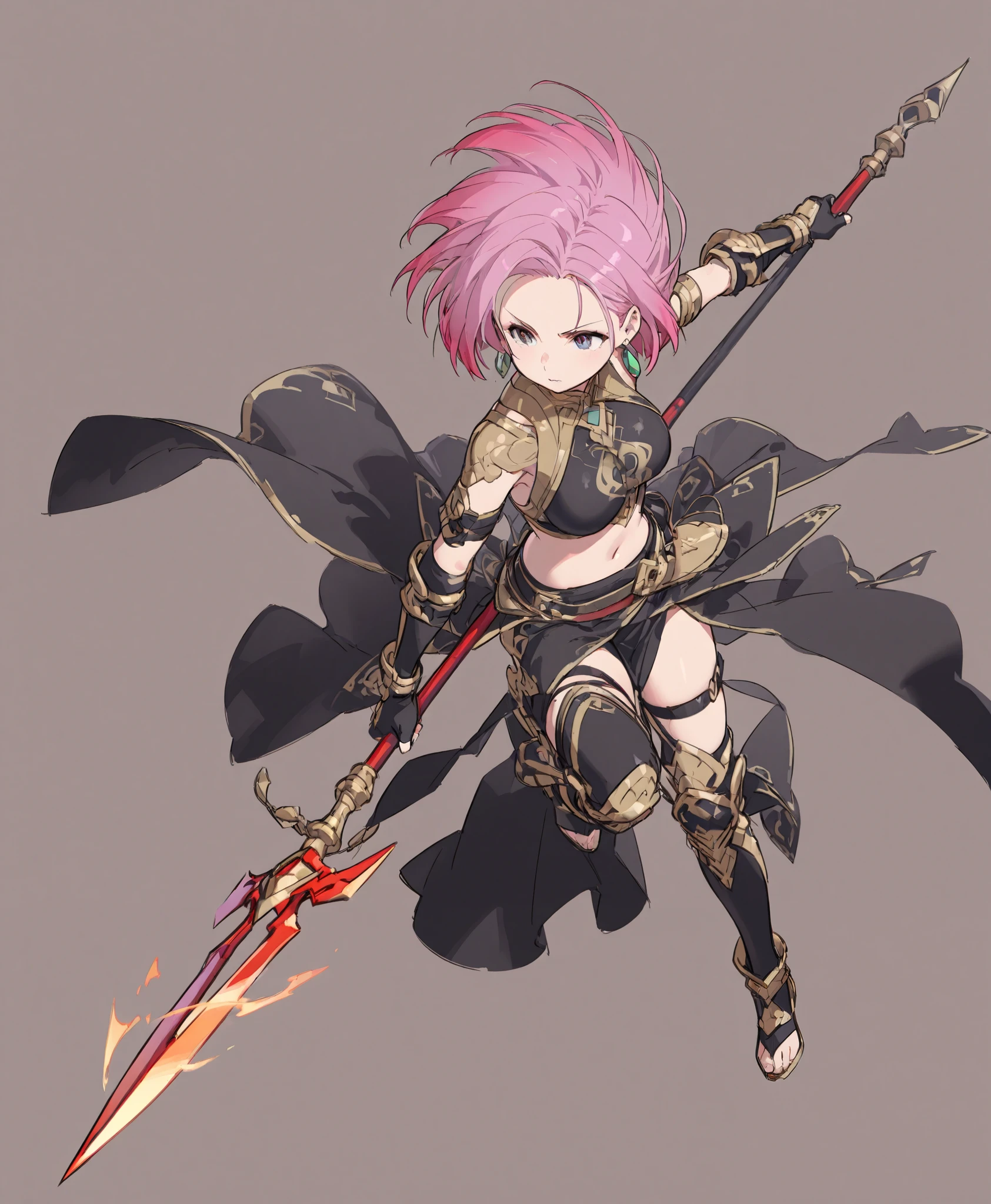 Anime girl with pink hair and a sword in her hand - SeaArt AI