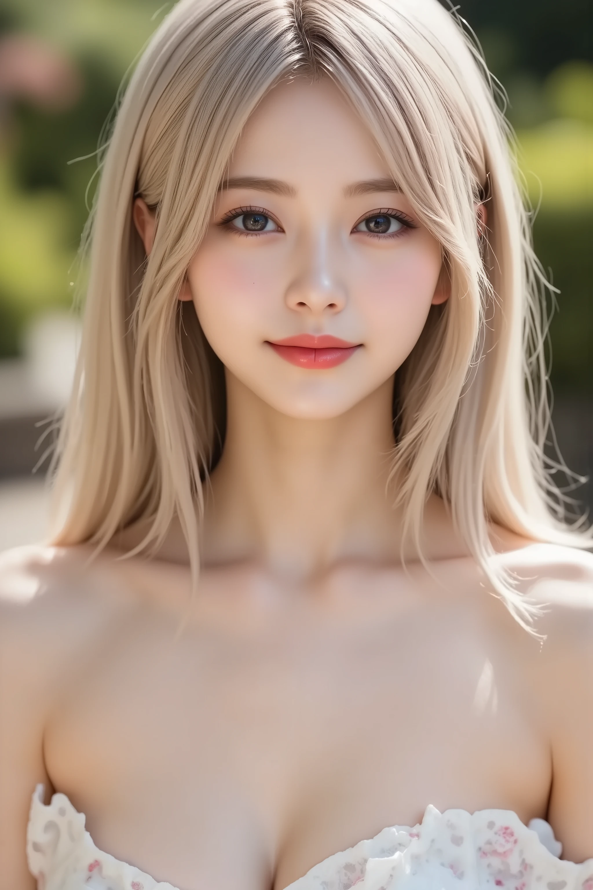 (highest quality、8K、masterpiece)、1 girl、beautiful japanese woman、thin waist、beautiful woman with perfect style:1.4、big breasts:1.3、detailed face、laughter、blonde、compensate、Full body Esbian、nice,((((Completely naked、All nude))))、
