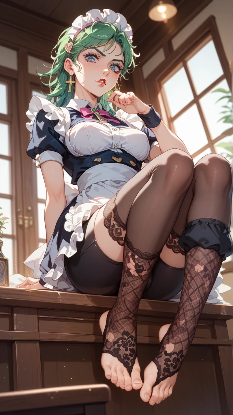 (Best quality, 8k, 32k, Masterpiece, UHD,:1.2),RAW, 2girls,ultra cute , natural lighting,transparent shining eyes, 20yo, large breast ,fair complexion, large breast,  medium grayish hair, flushed face, emphasizing the ass, Embrace the sweetness and
innocence with a pastel-colored ensemble adorned with frills and bows, a knee-length, full-skirted dress featuring a delicate floral print orlace overlay in soft hues like blue and green, garter belt and leggings, back cutout, from below, from below, shiny,, 