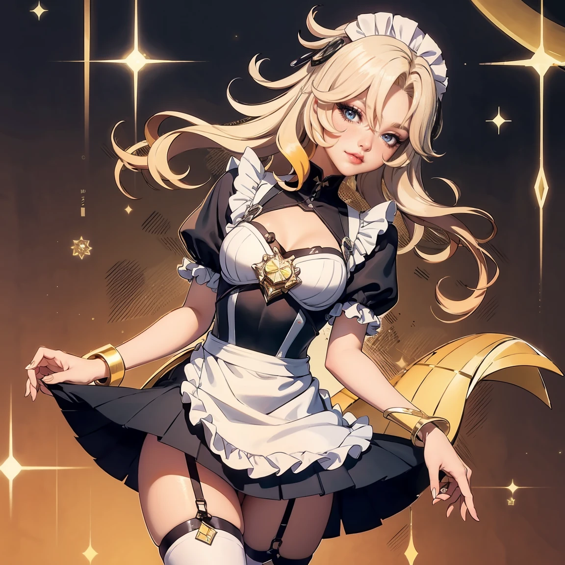 A lovely young girl with Victorian hair, a pair of bunny ears decorated with bells, beautiful innocent eyes, a frightened expression, a slightly trembling body, wearing a rococo dress and black stockings, a full body photo,(边缘照明):1.2,暖色调,太阳耀斑,柔和的阴影,鲜艳的色彩,绘画效果,梦幻般的气氛 BREAK,平静的水面,反射,超详细,官方艺术,统一 8k 壁纸,zentangle,曼陀罗