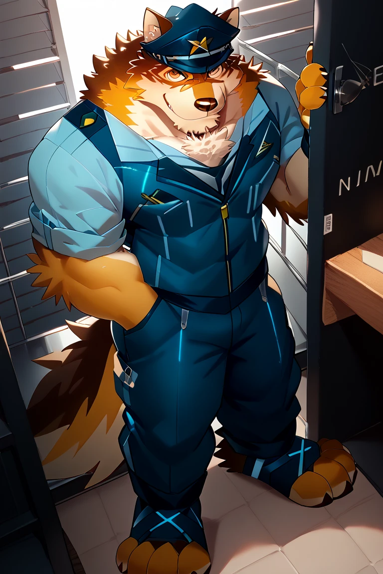 solo, male focus, lloydip, lion, blue eyes, blue nose, blue tongue, mane, vest, shirt, bow, sitting on chair, looking at viewer, smile, open mouth, teeth, detailed bar background, sunlight, masterpiece, intricate, ((detailed face, detailed eyes)), (by takemoto arashi, by thesecretscaves), by oreocakes, by ifus, erection, thick cock, 4k, hi res, best quality,