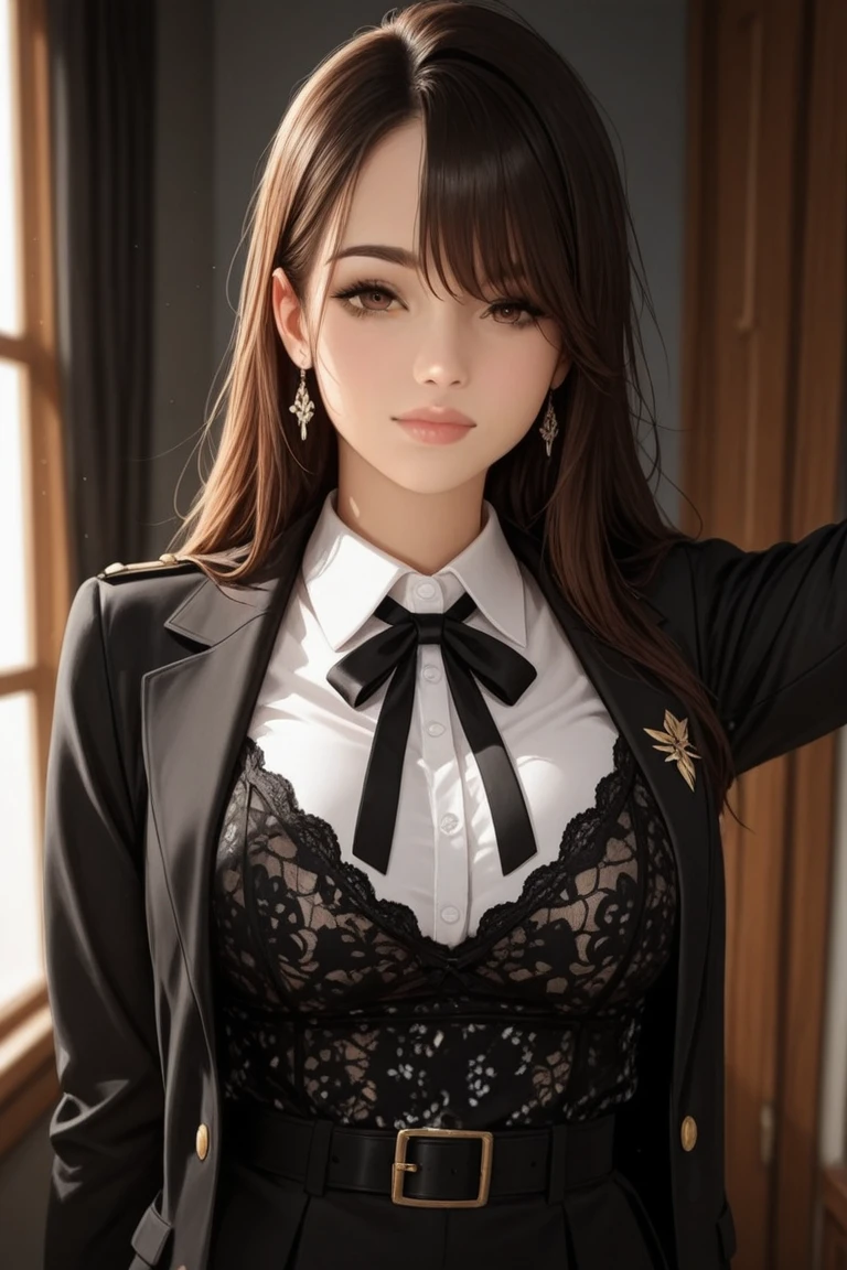 (masterpiece, best quality, hires, high resolution:1.2, 4k, 8k , high quality), extremely detailed, realistic, intricate details, highres, 1girl, solo, (large breasts, thick thighs, wide hips), arched back,(cinematic lighting, sunlight, perfect lighting, backlighting), eye-level shot, extreme close-up-shot, looking at viewer,
<lora:outfit-desert_eagle:0.8> outfit desert eagle