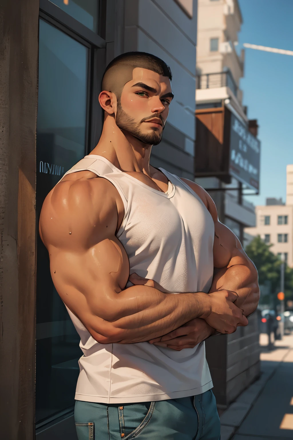 There is a man who is standing in front of a mirror, Big biceps, showing off biceps, Flexionando, magro, mas musculoso, flexing large muscles, large muscles, big arms, Posar e flexionar, bastante musculoso, extremely muscular, very muscular, magro e musculoso, musculoso!!!, huge muscles, showing off his muscles, Muscular construction, strong arms, bursting with muscles