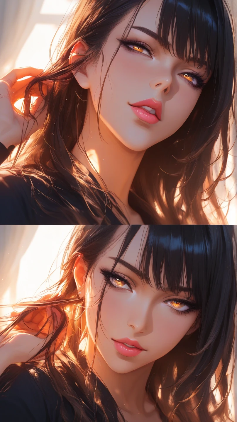 1girl, breasts, cleavage, bra, solo, realistic, large_breasts, underwear, black_bra, lace-trimmed_bra, brown_eyes, looking_at_viewer, upper_body, photo_(medium), lips, black_hair, long_hair, tongue, collarbone, mole_on_breast, tongue_out, lace_trim, photorealistic, nose, mole, lace, makeup, bare_shoulders: leather gloves, clear skin color, sharp nose, high cheekbones, photo by Annie Leibovitz, artstationHD, octane, unreal engine, 50mm lens, eyes, close-production, eyes, vfx ), volumetric lighting, ultra detailed, ultra detailed, close up, intricate details, full body-shot from behind the most beautiful, 50mm, full body, close up, 50s, ultra detailed face, close up, f16k, cinematic, 50mm, octane render, 4k, 8k, close up, elegant, 4K, 8k, close up, unreal engine 5k, close up, high quality, close up, max quality, close-up shot on background, vfx, vfx, vfx, full body close-up shot by Steve McCurry, perfect face close-up shot on feet, bird, 8k, high quality, high quality, elegant, high resolution, Trending on DeviantArt, 5k, cinematic, vfx, high definition, elegant, unreal engine 5x1024k, 8k, elegant, insanely detailed, lens flare, 5thasar of the Mandalorian, high definition, insanely detailed face close-up shot by Steve McCurry, Trending on instagram, symmetrical, bird's secret of the sun and realistic, vfx, 50mm camera by Annie Leibovitz.0 mm lens flare, octane render, Trending on DeviantArt, Trending on DeviantArt, Trending on Twitter, Trending on artstation.comprehensible, 8k render, insanely detailed skin tone mapping, high quality, eyes