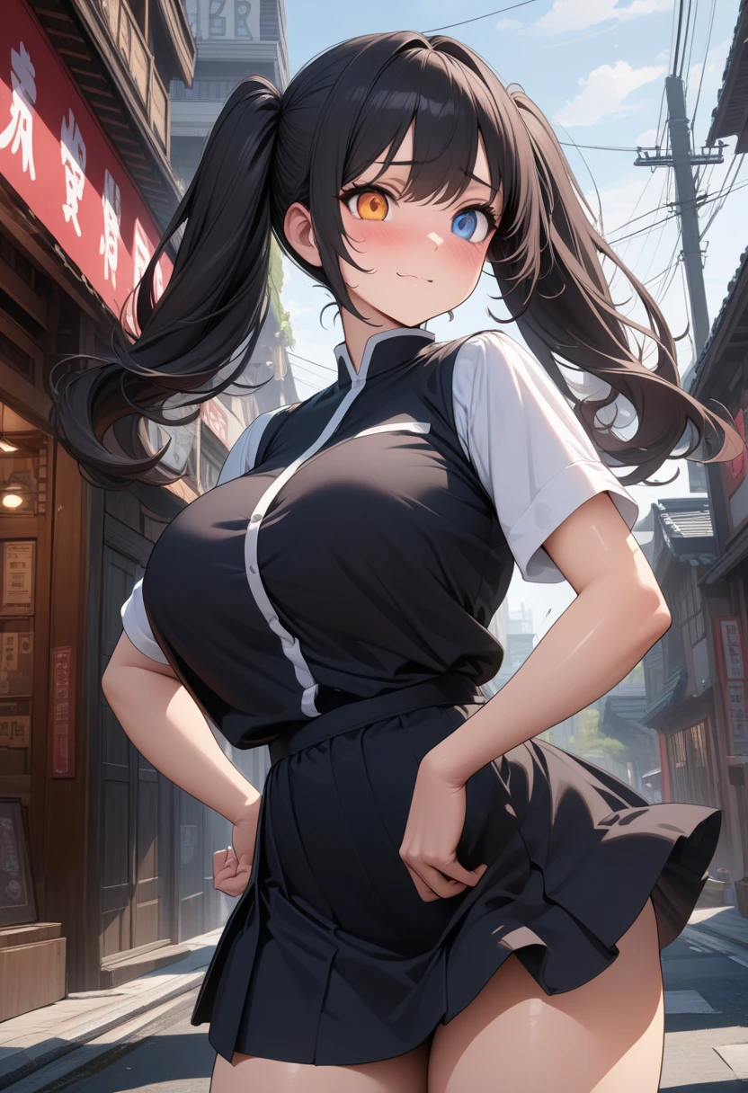 beautiful, masterpiece, best quality, extremely detailed face, perfect lighting, 1girl, hinata, hyuuga hinata, bangs, empty_eyes, black_hair, blunt_bangs, grey eyes, grey sleeves, headband_around_neck, highres, long sleeves, looking_at_viewer, petals, smile, solo, straight hair, upper body, perfect body, thick body, transparent clothes, milf, big breasts,