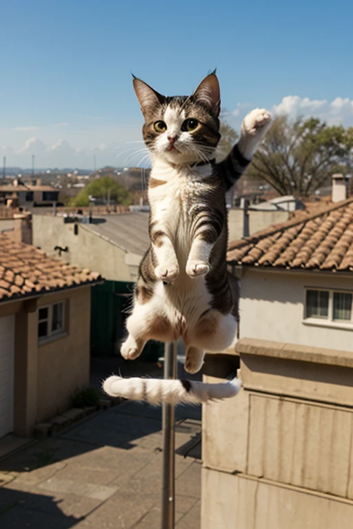 a cat that jumps up sharply for rubles
