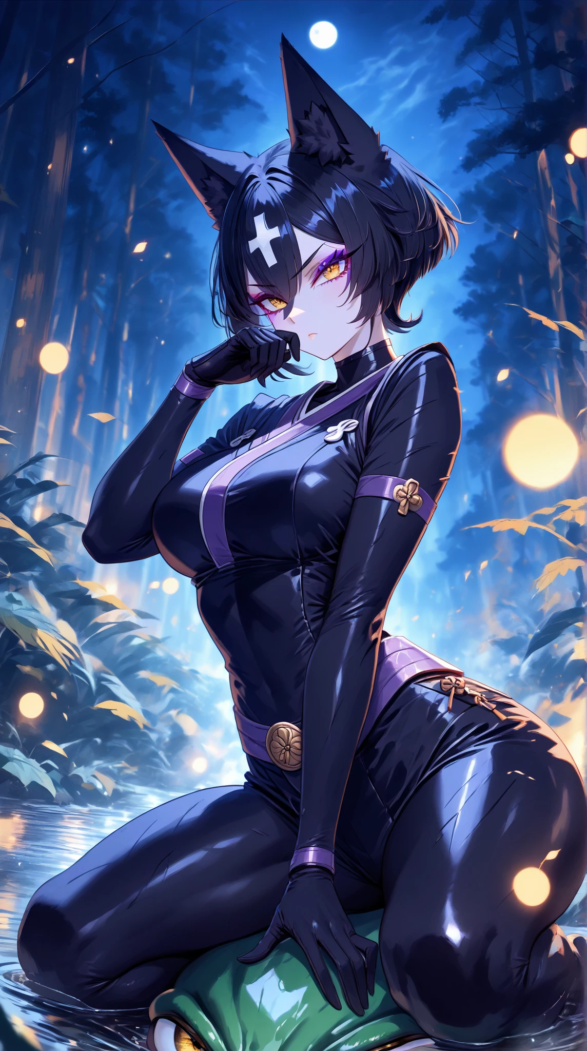 oculos no rosto,juri han,olhar penetrante,evil look,oculos no rosto,melhor qualidade,,juri han,solo, masterpiece, best quality, agrias, grey sweater, black leotard, standing, looking at viewer, short hair,oculos,evil smile, evil look,luvas preta,roupa azul,yandere rosto,low lighting,coxa sarada copo detalhado,olhando para frente juri han,bela
