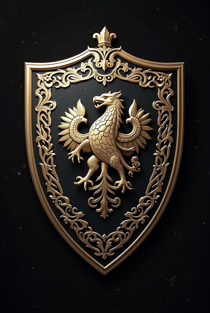 Soccer team shield with black colors,white and gold and referred to in Medellin Antioquia
