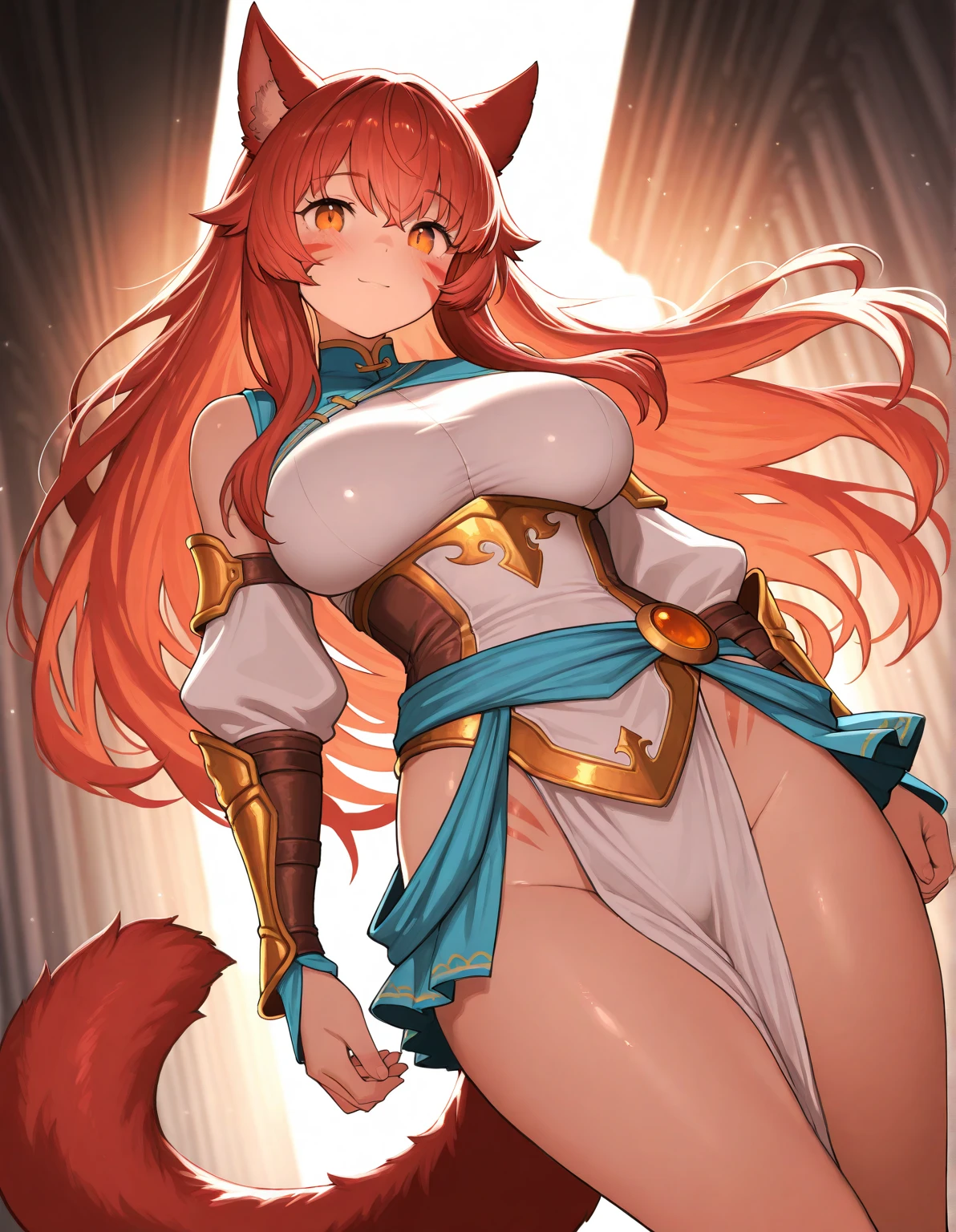 best quality,best resolution,(fluffy anthro furry :1.6),solo,medium breasts,red hair cat girl,long hair,wavy hair,curvy hair,white ornate harem belly dancer face veil,gorgeous gown,gorgeous arms gold emboidery gown,gold bracelet,gold accessories,harem,naked,glowing flower,surrounded flowers,sparkle star around girl,panoramic view,full face blush,looking at viewer,heart eyes,heart expression eyes,horny face,open mouth,plenty pussy juice,orgasm,very hot,heavy breath,spread pussy,splash pussy juice in steam,upper body only,stand,fangs,saliva splash,raise up leg,holding leg,low angle