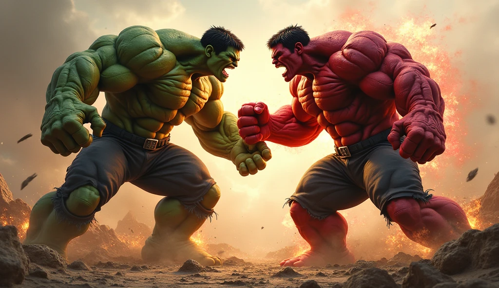 Hulk versus Red hulk