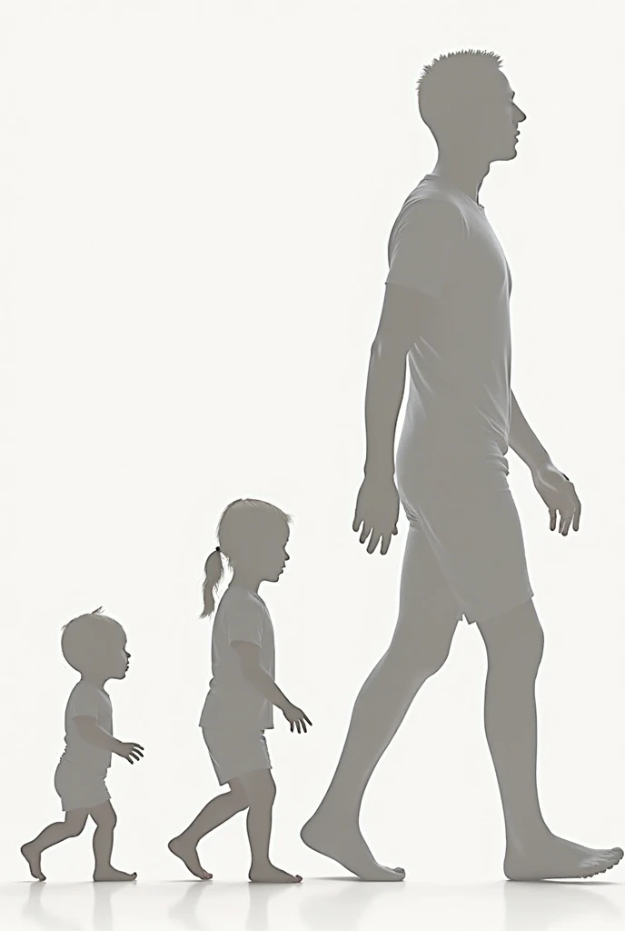 size of a child from 0 years to 5 years only that it is the silhouette