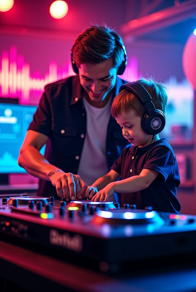 Child DJ dressed as Chapolin