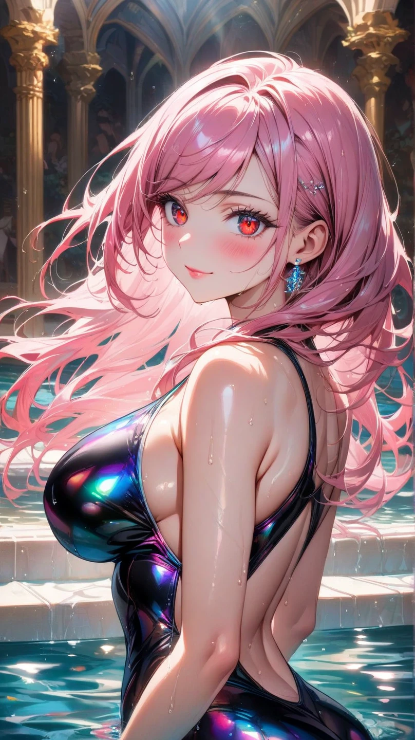 Chica anime con cabello rosado y ojos azules en bikini., chica anime seductora, hermosa y seductora mujer anime, anime rudo 8k, Fondo de pantalla animado 4k, hermosa mujer anime, hermosa chica anime, mejor fondo de pantalla de anime 4k konachan, arte de anime digital detallado, anime style 4k, Ilia Kuvshinov. 4k, extremely detailed artistic germ