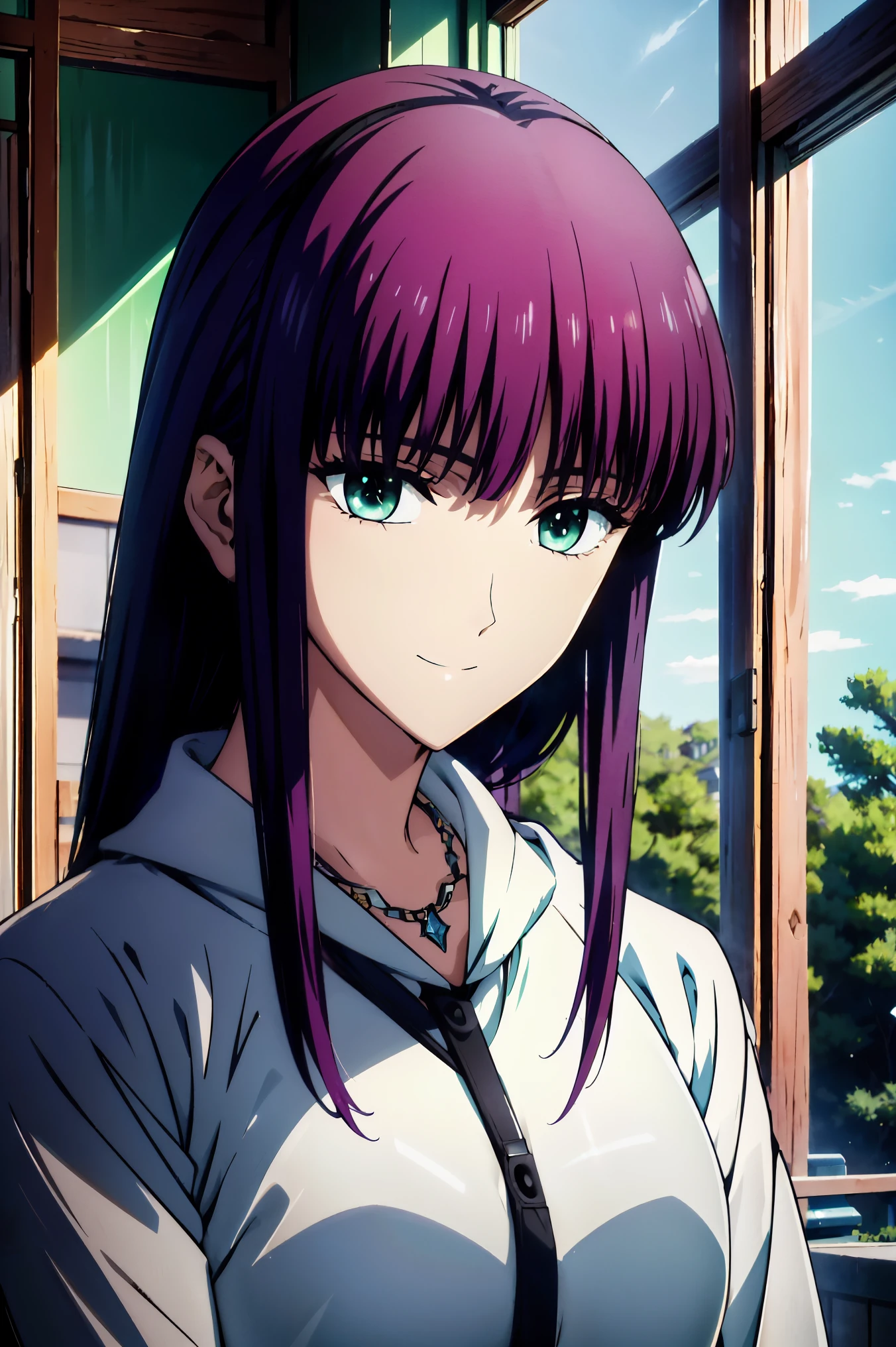 , (((masterpiece))) , (((Best Quality))) , 8k , 32K , masterpiece , BEAUTIFUL AND ATTRACTIVE ANIME WOMAN , Ultra Definition , ultra detailed , high resolution , Best Quality , high quality DVD , high image quality , high quality DVDテクスチャ , high quality DVDシャドウ , high detail , fine detail , 1 girl , Alone , I , is tall , AS-Adult , atmosphere , Leg length , Beautiful long legs , 8 heads ,Height: 174cm , mature girl , 赤purple hair , 赤purple hair , purple hair , Smooth Silky Hair , straight hair , smile , smiling happily , directly on the girl's front , Bewitching looks , かわいいsmile , かわいいsmile , Cool Beauty , beautiful woman , pretty face , Beautiful realism , beautiful hair , Necklace , Accessory with Jade Neck , Smile , colorful eyes , green eyes , Jade Eyes , beautiful eyes , bright eyes , Delicat eyes , jewel-like eyes on black , Jade Eyes , droopy eyes , (green eyes:1 . 5) , charming face , Staring at Viewers , Mysterious Atmosphere , フード付き白hoodie , JINS , jeans , blue pants , Daytime , TAKE OUT , Building Street , handbag , like the movie , Outdoors , beautiful lighting arranged in an orderly manner , Attractive Details , anime style , hoodie , Casual clothes , ((ブラック ローライズ スキニー ロング jeans)) , hooded sweatshirt , ((trainers)) , stroll , Building Street , sunlight , blue sky ,purple hair, green eyes , Eyes Like Jewels, 超 high resolution, ((( green eyes))),赤 purple hair, Beautiful Anime High School Girl ,( masterpiece:1.2, 最 high quality DVD ), ( exists, photo exists:1.4), beautiful illustration, ( natural light , Movie Screenplay ), nsfw, watch viewers , COWBOY SHOOT私NG , Front view of the company :0.6, seat, Japanese, college girl , Perfect Face, beautiful hair, beautiful face, 美しい and amazing eyes, beautiful collarbone, beautiful body, beautiful breasts, beautiful thighs, Beautiful Legs, beautiful fingers , ((( navy jacket ), light blue shirt , details 美しい DEL 私'm CATE EYES FULL OF DEC 私 ON , black socks, blue tartan ribbon tie )), ( beautiful scenery), evening , Riverside, walk, smooth animated CG art , captivating anime girl , MAKE A GIRL IN A LONG COAT , high resolution, very nice detailed illustration, DARK BLUE PLEATED M私N私SK私RT V私BRATOR , RAW photo , Filmgrain , standing , U high resolution and 8K Connection , 長い赤 purple hairと green eyesをした アニメガール , Anime Moe Art Style , close up of young anime girls, smooth animated CG art , 美しいアニメの college girl , high resolution, CG Details , high quality DVD,high resolution, very delicate and beautiful CG illustration,最high quality DVD ,