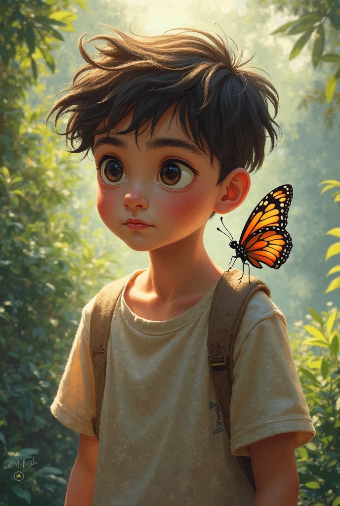 Boy with a butterfly net