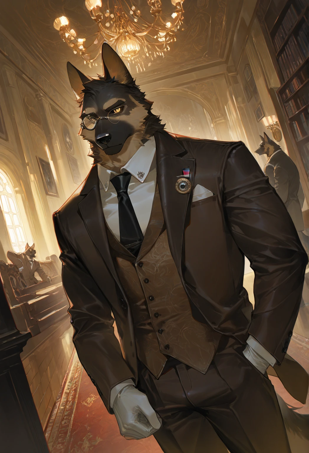 by kenket, by totesfleisch8, (by thebigslick, by silverfox5213:0.8), (by syuro:0.2), black wolf hand, holding katana handle, elegant hand holding elegant handle, blend in perfectly with image, five fingers