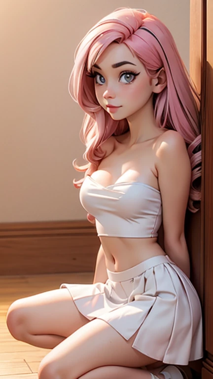 mulher 22 anos linda, de corpo inteiro, cabelo longo rosa, olhos verdes, magra, cintura fina, pernas grossas musculosas, seios enormes, peito estourado, Oppai ratio, vestido de noiva azul rasgado, segurando uma arma, na igreja --auto
