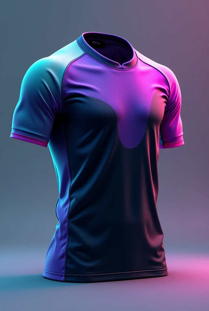 Create a jersey design with color gradient of Blue and Pink
