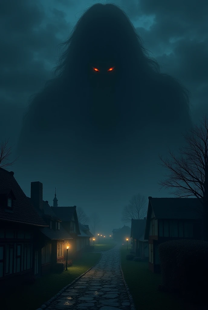 The ancient city was pitch black, lit only by torches. In the shadows, white demonic eyes stared at the people in the shadows.