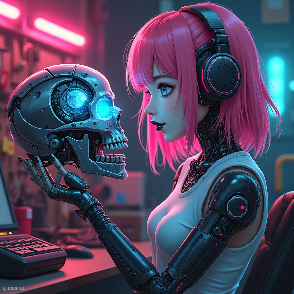 <lora:darkhacker:1> darkhacker, anime hacker girl using computer , (skeleton in the background), <lora:BimbusAccumulus:1> bimbusaccumulus