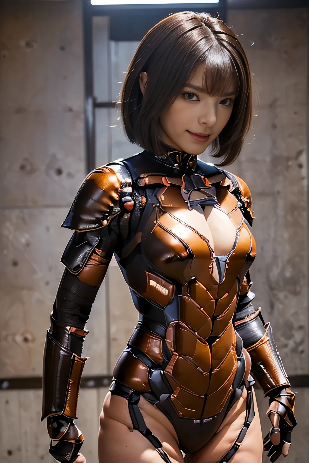 (high resolution,masterpiece,best quality,extremely detailed CG, anime, official art:1.4), realistic, photo, amazing fine details, all intricate, gloss and shiny,awesome many layers, 8k wall paper, 3d, sketch, kawaii, illustration,( solo:1.4), perfect female proportion,villainess, (fusion of dark brown cockroach and lady:1.4), (brown cockroach form lady:1.2), (brown cockroach lady:1.2), (fusion:1.2), (solo:1.4), (evil smile:1.2), muscular, abs, (cockroach brown exoskeleton bio insect suit:1.4), (cockroach brown exoskeleton bio insect armor:1.2), (brown transparency cockroach wing:1.4), (brown cockroach antennae:1.3),