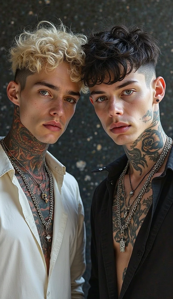 Gay boy , fuck together, Have big cock , cum , emo boy , so shy , white hair, piercing, bangs , smoke , red eyes, boy two people fuck together