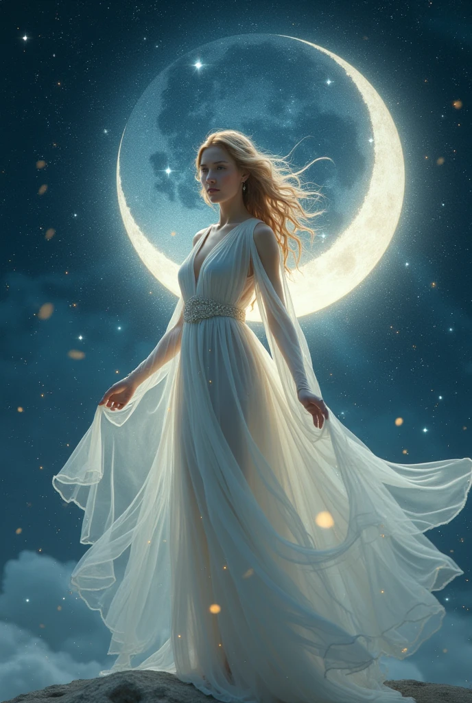 The beautiful one God、full moon