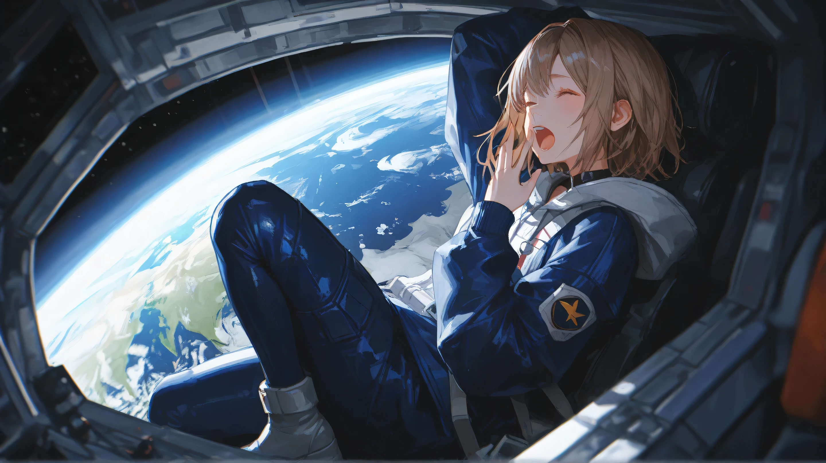 view the earth from space、Young girl、God's Figure 、Yawning、