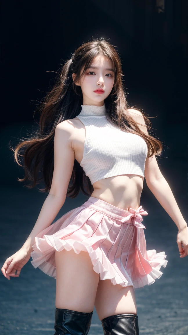 Highest Quality, excellent details, 超A high resolution, (fidelity: 1.4), The best illustrations, Photograph the whole body,favor details, Highly condensed 1girl, with a delicate and beautiful face, Delicate collarbones, High Quality Fishtail Skirt, Shyness,Frolic,dance,Soft buttocks,toppless,