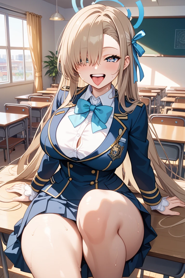(((stand with feet apart、Shooting from below))、(((Accentuate the crotch)))、Highest quality, 8k, masterpiece :1.3)), whole body, Sharp focus :One Girl,Glowing Skin,SSexy pose,Highest quality,Tabletop,shape,Very delicate and beautiful,Hmph,8k壁紙,wonderful,In detail,Official Art,Very detailedなティッカーUnity 8k壁紙,Incredibly ridiculous,Large file size,Very detailedな,High resolution,Very detailed,Beautiful detailed girl,Realistic,X-ray,The queue is full,(((Uniform Blazer、mini skirt)))、(((Big Breasts、blonde)))、(((School、classroom)))、Stand upright、Cleavage , ((Long golden hair))、Uniform Blazer、Sexy pose、Hairstyle: Long Hair、both hands、Purple panties