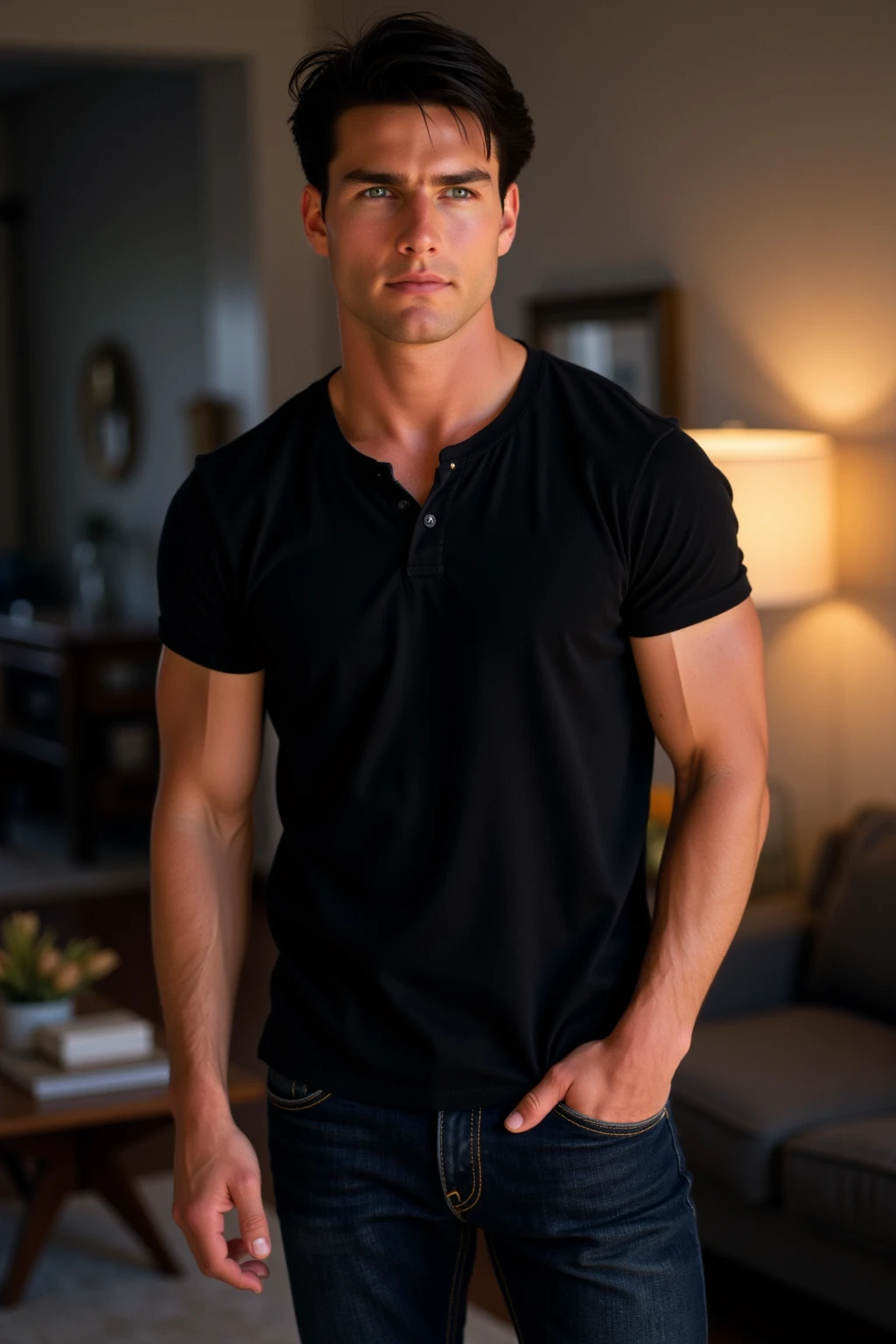 young,handsome,Masculine,Bright Light,Movie,Upper Body
