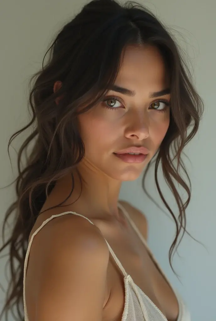 (photorealism:1.2), Décrivez une jeune femme âgée de 18 ans, dotée d'une forte personnalité et possédant les caractéristiques physiques suivantes : cheveux longs et beau physique. De plus, elle est d'origine française. Décrivez en détail son apparence