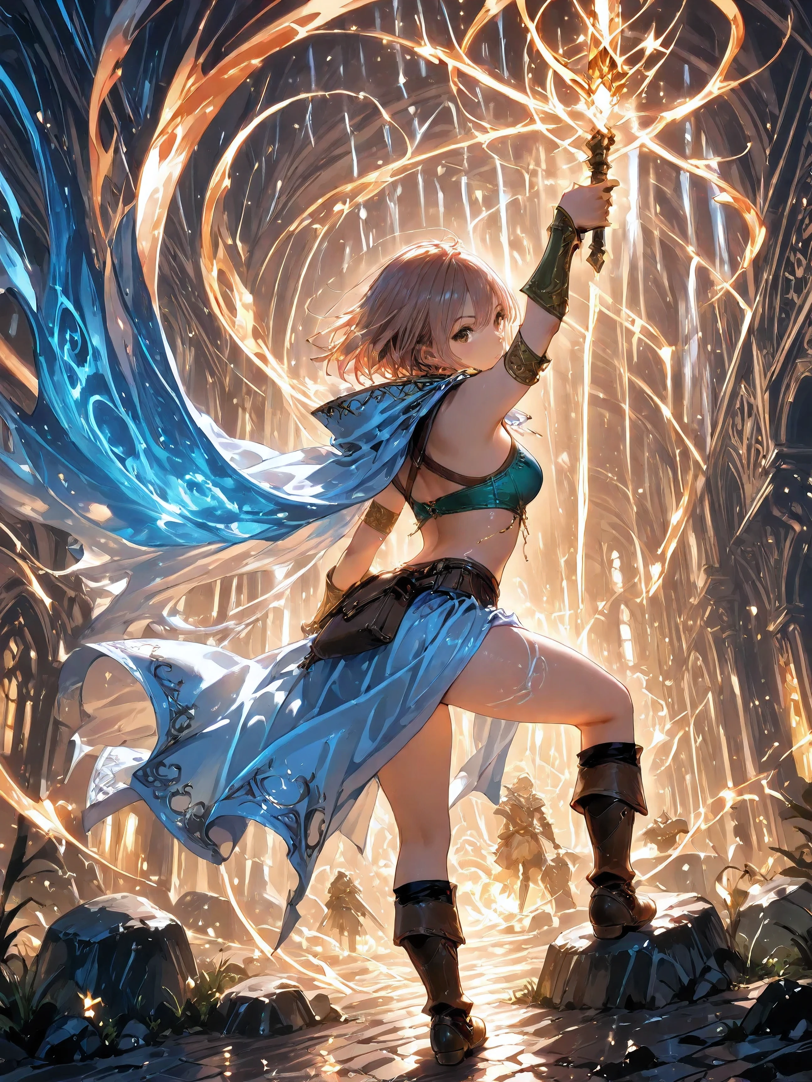 4K, high quality, best detail, fantasy, brave woman,1 girl, high resolution, cool, dynamic, multiview,