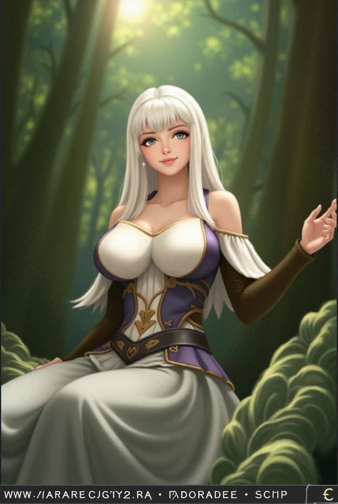 (Very detailed,Highest quality,16K,High resolution,masterpiece:1.2),(Perfect hands,Perfect Legs),(Realistic,photoRealistic,photo-Realistic:1.37),One Woman, Sage, Red eyes, Blue Hair, Long Hair, Ahoge, Circlet, White Dress, gloves, Blue Cape, Yellow footwear Beautifully detailed sweat glands,Smooth skin texture,Carefully drawn,
Lively expressions,(Big Breasts),Sticky with sweat,In a dynamic pose,
Dragon Quest,Outdoor,forest