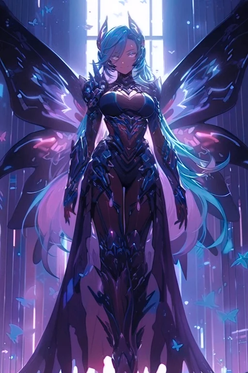 Futuristic ethereal butterfly,Sci-fi butterflies,Futuristic butterflies,mechanical butterfly,Futuristic jungle background,Verbose mode,intricate motifs,Cool wings,glowing wings,A beautiful artwork illustration, Exquisite digital illustration, Beautiful digital artwork, Anime fantasy illustration, beautiful avatar picture, Anime fantasy artwork,