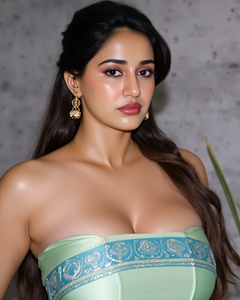 Looks like Sandeepa Dhar, "Design an illustration of a stunning and powerful warrior queen with a regal presence. She should possess a combination of strength and grace. Imagine her in ornate, yet practical armor that complements her figure. The armor should be adorned with intricate details and symbols representing her royal lineage and warrior prowess. Her weapon of choice could be a unique and elegant sword or a mythical weapon that reflects her status as a formidable leader.

Her facial features should exude confidence and determination, with piercing eyes that convey both fierceness and wisdom. The queen's hair, whether long or short, should flow dynamically, hinting at her movement in battle. Consider incorporating elements that emphasize her connection to nature or a mythical realm, such as ethereal backgrounds, symbolic animals, or mystical symbols.

Pay attention to the color palette; use rich, bold colors that enhance her royal aura. Experiment with lighting to highlight specific details and create a sense of drama. Ensure that her posture and expression capture the essence of a queen who commands respect and admiration. Feel free to draw inspiration from historical warrior queens or fictional characters, blending elements to create a unique and captivating image."