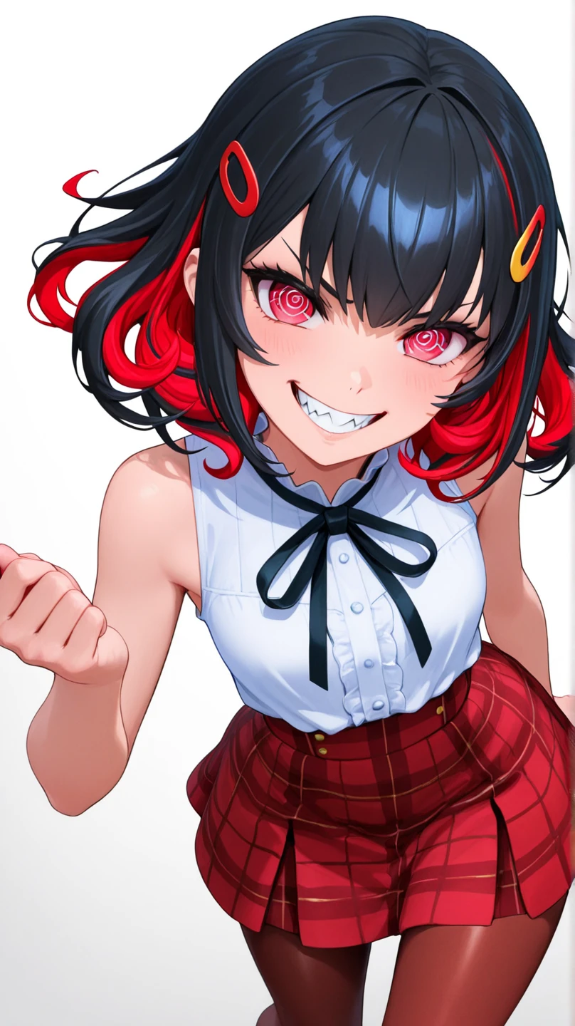looking ahead,from above,slouch,handjob,side view,face focus,open mouth,tongue out,cum on tongue,Licking the penis,(1girl,Beautiful 14 year old girl),((Slender,Small breasts,Baby Face,Small face,)),looking at viewer,Black Hair,bangs,two side up,Gray Eyes,Drooping eyes,slit pupils,narrow eyes,ollarbone,black t-shirt,off-shoulder look,Black and red checkered short skirt,Beautiful and detailed anime art,Mischievous smile,Dimly lit room,Simple Background,Gray background,Low lighting