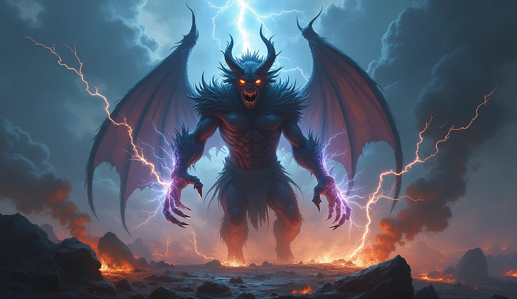 Demon of lightning - SeaArt AI