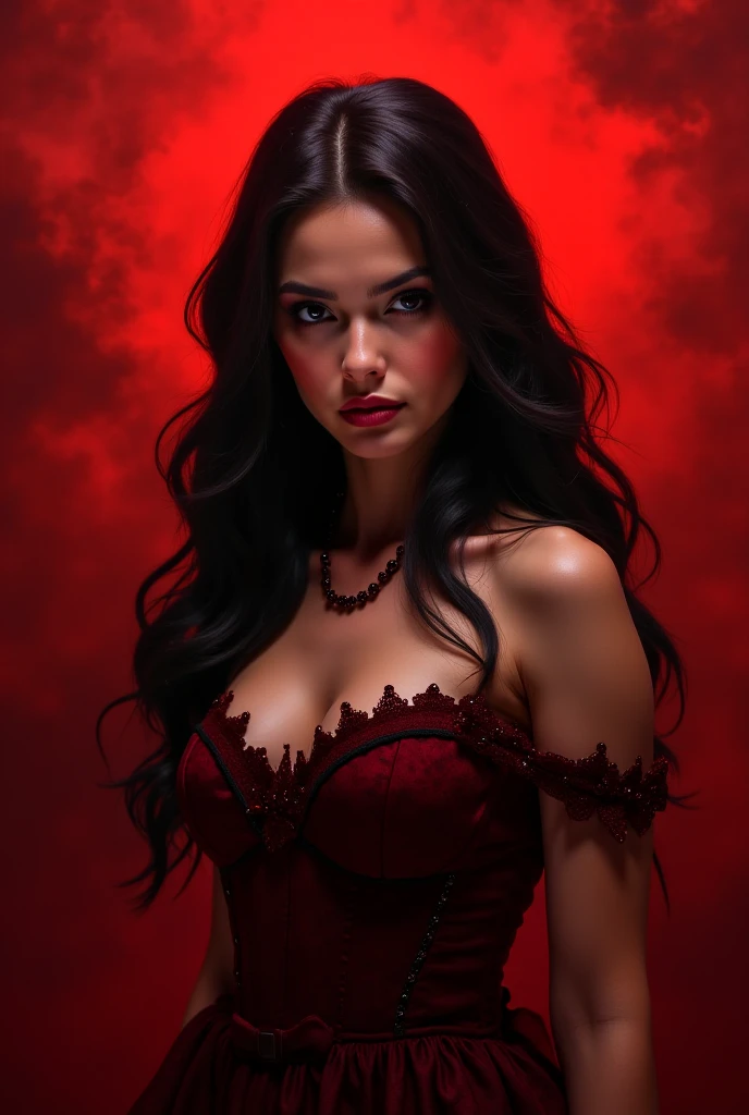 2 beautiful female vampires, 2women, vampire queens, woman vampires, big breasts, curvy body, one of them has black hair, one has ginger hair, extremely pale skin, red lipstick, cleavage, intricate details, nighttime, candlelight, gothic castle, gothic dark red dress, delicate lace fabric, revealing long dress, seductive eyes, masterpiece, 8k uhd, blood, fantasy style, mysterious, blood lust